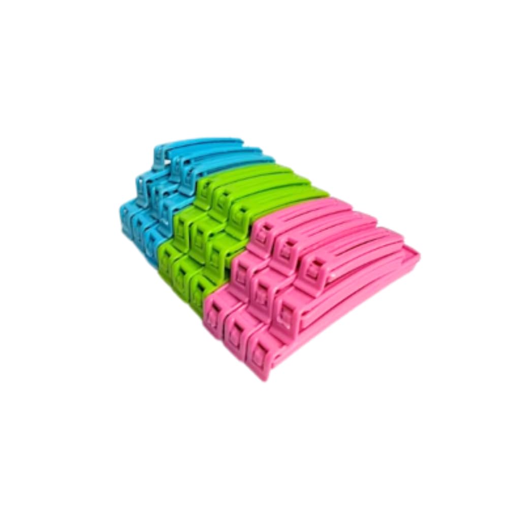 AAA 18 Pcs Plastic Food Snack Bag Pouch Clip Sealer Large Medium Small -3 Different sizesSnack Packet SealerSnacks ClipVacuum Sealer Kitchen Item Packet Clamp Multipurpose(Multicolor) (Set of 2)-picture-10