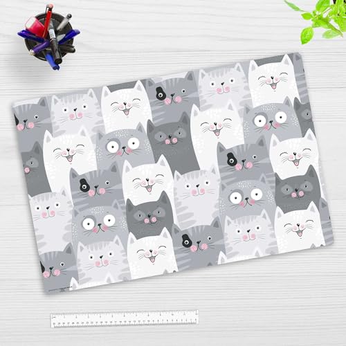 Sous-main pour enfants et adultes - Conférence des chats - En vinyle résistant de qualité supérieure (sans BPA) - 60 x 40 cm - Fabriqué en Allemagne