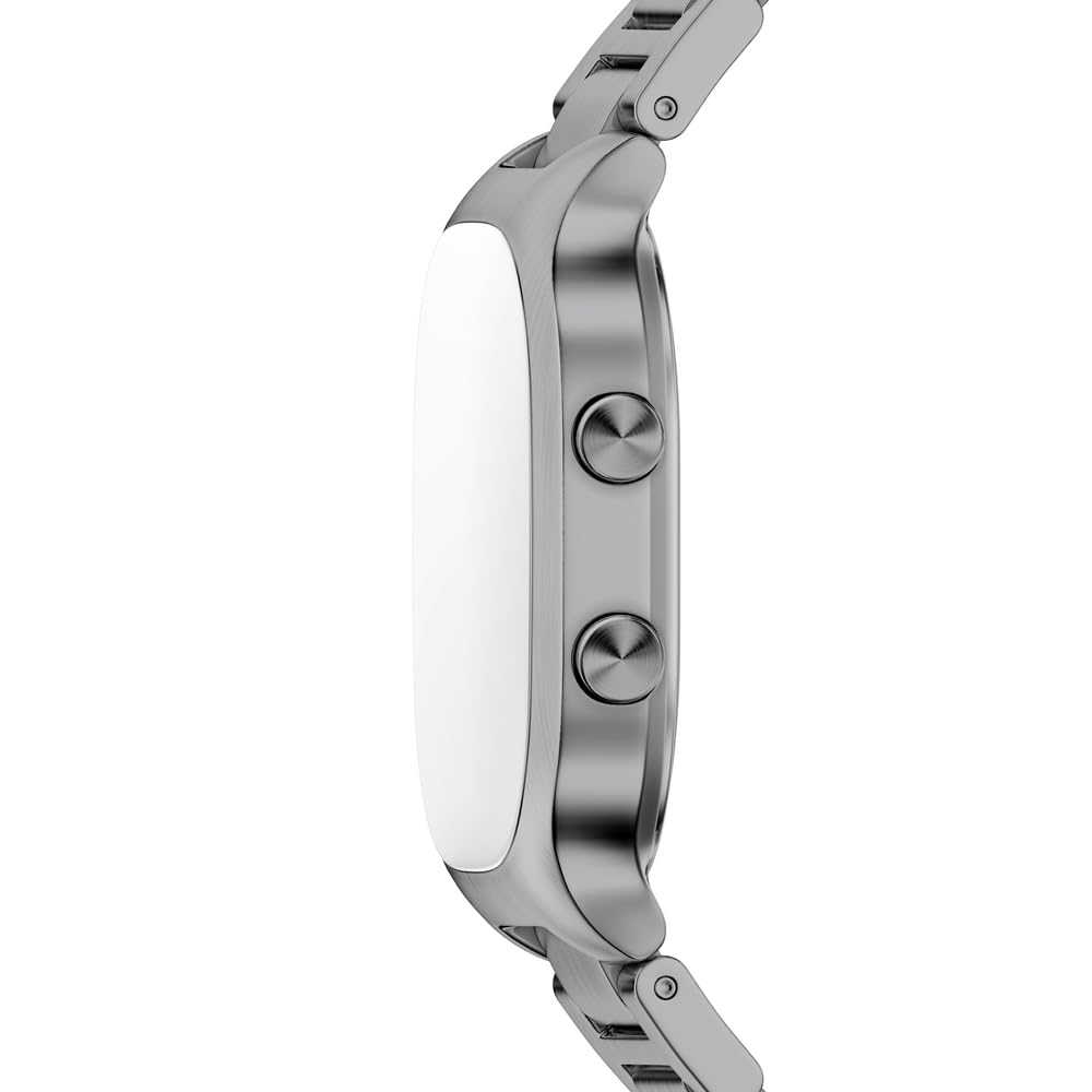 Skagen Mellem Reloj Digital para Hombre, Movimiento LCD con Correa de Acero Inoxidable o Cuero