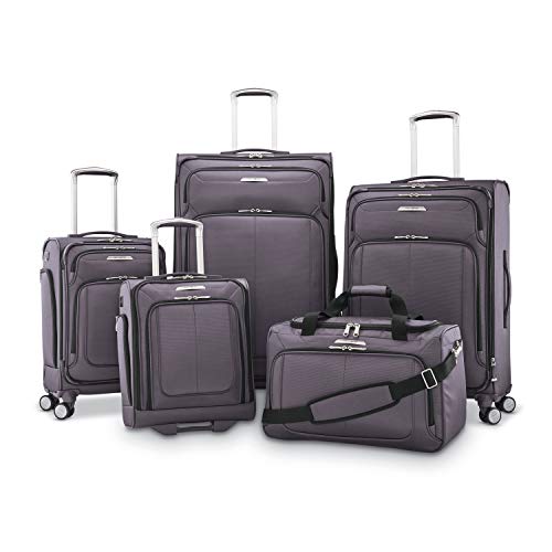 Samsonite Solyte DLX Softside Expandable Luggage with Spinner Wheels, Mineral Grey, Travel Duffel