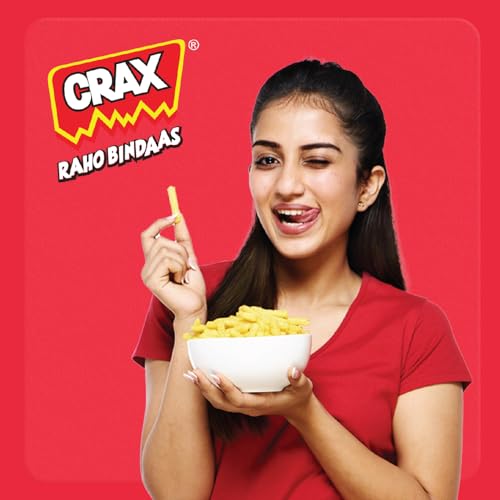 Image of Crax Fritts Corn & Potato Stick, American Style Cream & Onion 78g /84g | Non Fried | Social Gatherings, Fun Snack | Crunchy Gourmet Snacks for Parties, Drinks, Tea & Coffee | 100% Vegetarian (Weight may vary)