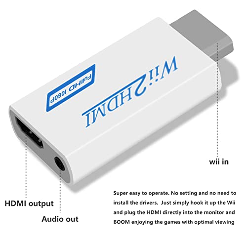 Cudcay 4 In 1 Wii To Hdmi Adapter + Wii Power Cord Ac Adapter + Wii Sensor Bar Wired Motion Sensor Bar + 5Ft High Speed Hdmi Cable Compatible With Nintendo Wii thumb #2