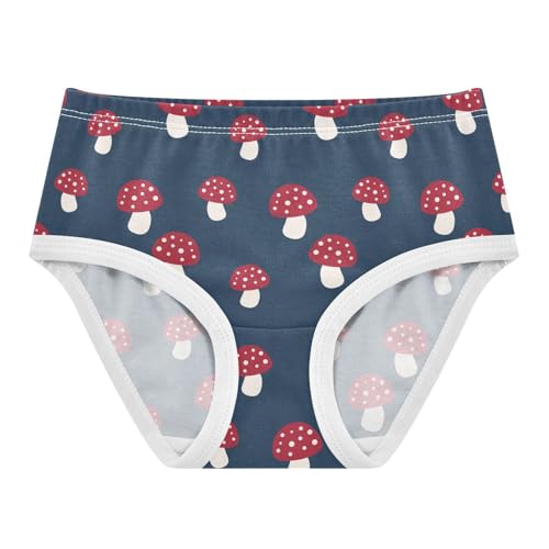 Girls' Underwear Classic Mushroom Cotton Stretch Comfort Toddler Panties