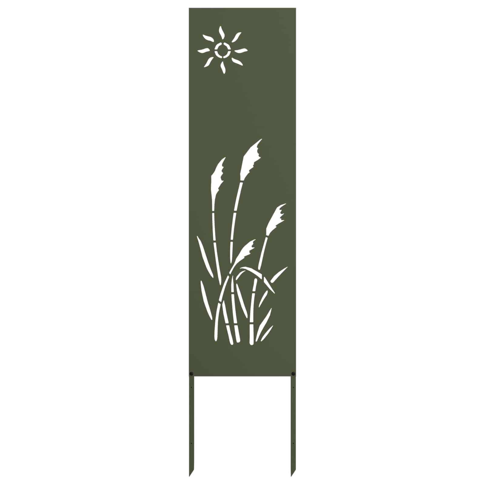Vidaxl Olive Green Garden Privacy Screen 32 X 140 Cm Cold-Rolled Steel, Garden And Terrace, Modern Decorative Inlays, Outdoor Privacy Screen, Rectangular Patio Divider, Stylish Ornamental Panel