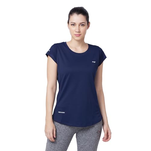 Image of berge' Ladies Polyester Dry Fit Western Shirts & Tshirts for Women, Quick Drying & Breathable Fabric, Gym Wear Tees & Workout Tops|Half Sleeve T-Shirt|Running Tshirts for Women
