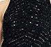 Adrianna Papell Womens Art Deco Beaded Blouson Dress with Halter Neckline, Black/Black, 6