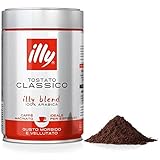 Illy Espresso, 100% Arabica Kaffee, gemahlen, mittlerer Röstgrad, Dose, 2er Pack, 2 x 250g