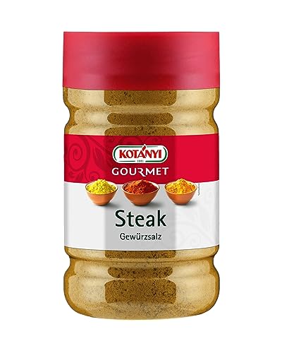 Kotányi Steak Gewürz Salz, verwandle Steaks in köstliche Highlights, Großverbraucher Dose 1200...