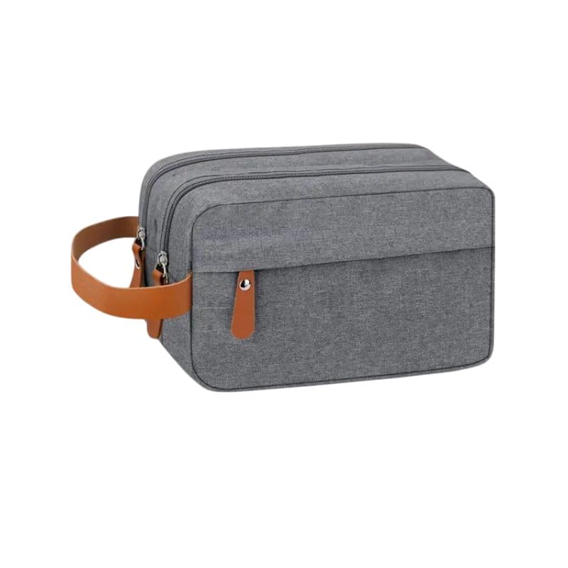 Necessaire Executiva Elegante Unissex Feminina Masculina Frasqueira Bolsa Organizadora Leve Viagem Prática Durável e Resistente (Cinza)