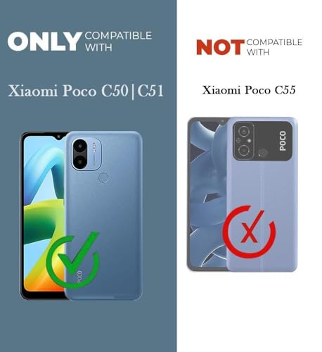 Image of Jkobi Back Cover Case for Poco C50 | Poco C51 (Textured Grip Design | Camera Protection | Slim and Light Weight | Soft Touch and Feel | Black)