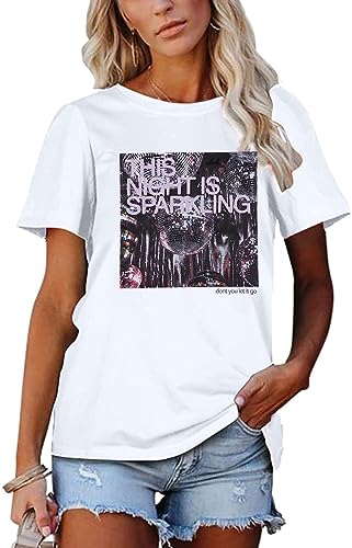 This Night is Sparkling Shirt Women Country Music Lover Tee Swift Fans Tops Vintage Graphic Concert Tshirt2
