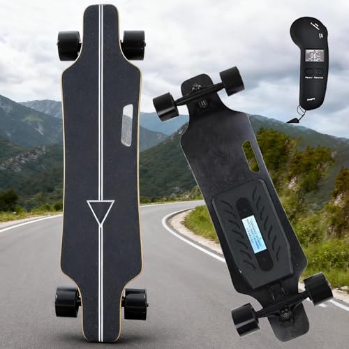 Giuggiolared Skate Electrique Tout-Terrain, Skateboard électrique avec Télécommande, 30° d'inclinaison, Vitesse...