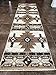 Southwest Native American Runner Area Rug Indian Ivory Concord Design C318 (2 Feet X 7 Feet )