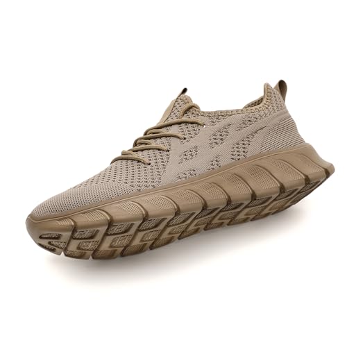 Image of Mens Walking Tennis Shoes Slip On Hiking Running Sneakers Non Slip Fitness Casual Workout Athletic Gym Lightweight Breathable Comfortable Trainers
