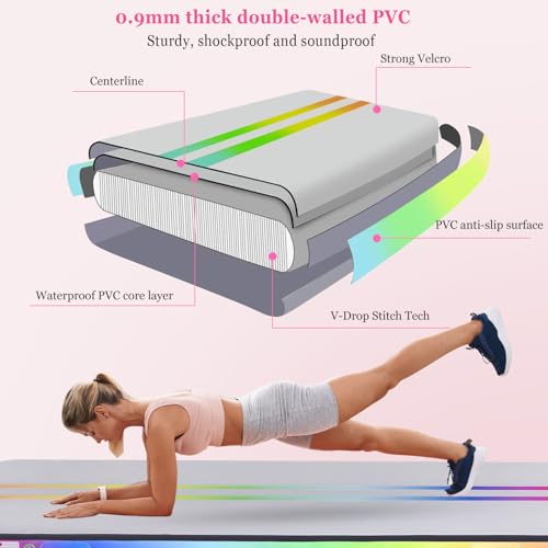 Romelands RML Inflatable Air Mat Gymnastics Tumbling Mats Tumble Track Mats 4 Inches Thick Training Mat thumb #1
