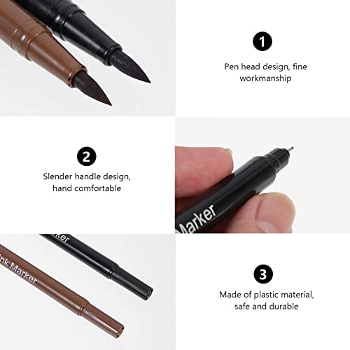 Luxshiny Marcadores Comestíveis Pretos E Marrons para 2 Peças Canetas de Coloração de Cozimento Come