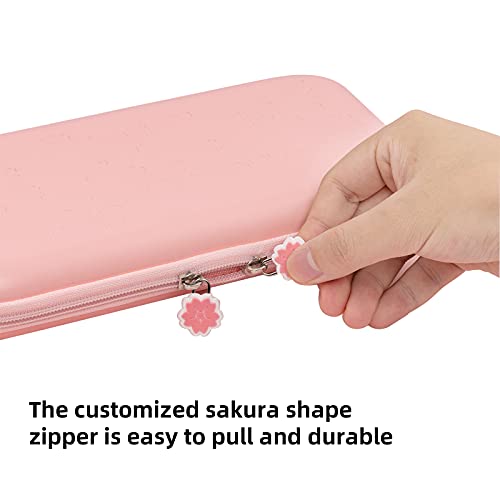 Geekshare Sakura Pink Carry Case Compatível Com Nintendo Switch/Switch Modelo Oled - Ultra Slim Port