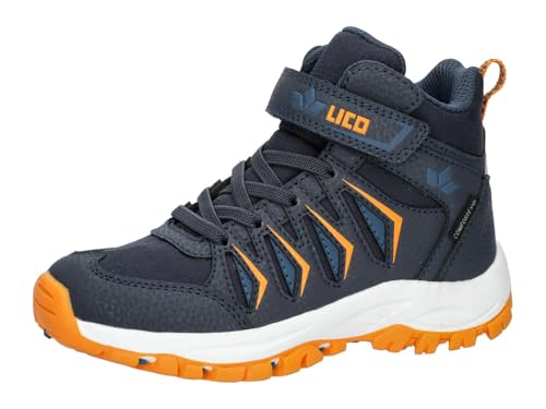 Lico Sines Vs, Botas de Trekking Unisex niños, Azul Marino y Naranja petróleo, 26 EU