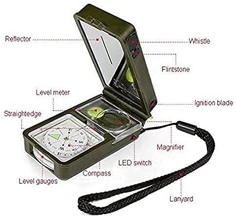 10 In 1 Strumento Di Sopravvivenza - Bussola, Fischietto, Torcia E Tanto Altro Per L'outdoor! - Foto 7