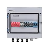 DC Solar Anschlusskasten Überspannungsschutz PV Photovoltaik 2 oder 4 String 1000V, DC Anschlusskasten IP65 wasserdicht Gehäuse Überspannungsschutz Blitzschutz + Leistungsschalter