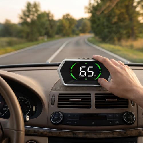 Velocímetro HUD para coche con alertas de seguridad vial 3