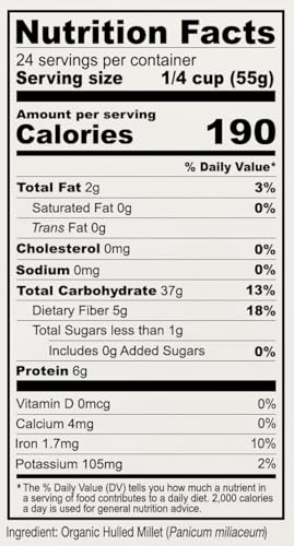 Anthony's Organic Hulled Millet, 3 lb, Gluten Free, Grown in the USA