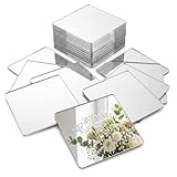 30 Stück Spiegelfliesen Selbstklebend 8x8cm Acryl Spiegel zum Kleben Quadratisch Wandspiegel Klein für Wohnzimmer Schlafzimmer Deko DIY Mosaik Spiegel Wanddeko Ästhetisch Nicht Glas Sicherheitsspiegel