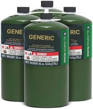 Bernzomatic 16 oz. Camping Propane Gas Cylinder (4 Pack), Green