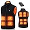 Chaleco Calefactable con Bateria 27000mAh 7.4V,Eléctrico Chaleco con Calefacción Térmico 3 Niveles Temperaturas,Vellón Chaqueta Hombre Mujer (FR/ES, Letras, XL, Regular, Regular, Negro intenso)