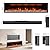 74" Smart Electric Fireplace Inserts,Slim Fireplace with APP Control & Remote Control& Touch Panel,13 Adjustable Flame Color&13 Fuel Bed Colors,750W/1500W,Black