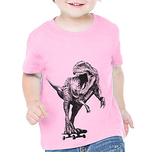 Dinosaur T Shirt for Girls and Boys, Skateboard T Rex2