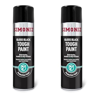 SIMONIZ Holts Engine tough Enamel Paint 500ml - Gloss Black (Pack of 2)