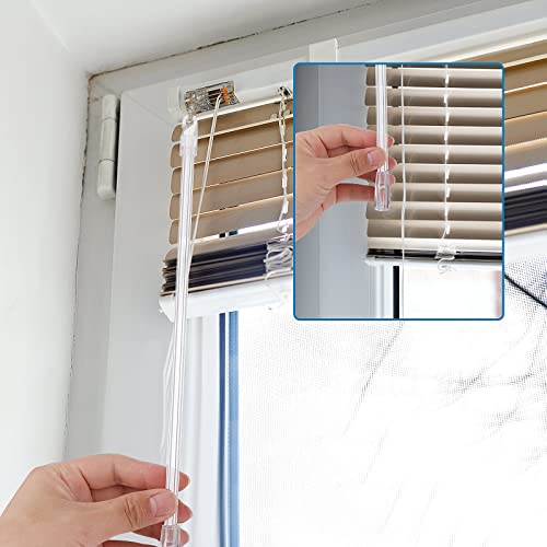Grevosea 2 Pieces Blind Wand For Window Blinds, Vertical Blinds Replacement Stick Clear Plastic Blind Opener Stick Blind Stick With Hooks And Grips Rod For Vertical & Wood & Cordless Blinds 12 Inches #TOP3