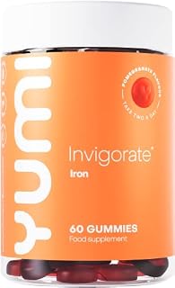 Iron Gummies | High Strength (16mg) Iron Supplements for Women and Men | Reduces Tiredness and Boosts Energy Levels | 60 Pomegranate Flavoured Gummies | x1 Month Supply