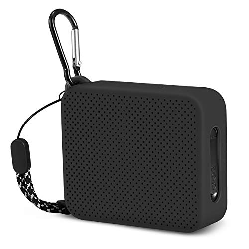 Aotnex Portable Silicone Case for Bluetooth Speaker, Shockproof Carrying Case for Outdoor Climbing/Hiking/Riding (Black)