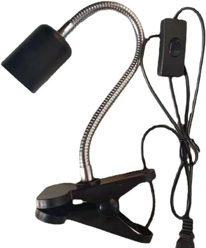 爬虫類ライト亀 ライト クリップランプ 植物ライトスタンド 360 角度調節 電球なし E26 対応 ブラック2