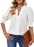 Material: Die Kurzarm-Shirts für Damen sind aus leichtem Stoff, weich und atmungsaktiv, angenehm zu tragen, ideal für Frühling und Sommer.