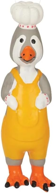 PUREPET Rubber Chicken Dog Toys Fun Colorful Squishy Soft Bouncy Latex Squeaker Choose Character or Set (Full Set - All 3 Toys)