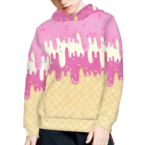 Image of Coloranimal Unisex Girls and Boys Long Sleeve Hoodies Hoody Athletic Pullover Sweatshirts Tops Age 6-16year