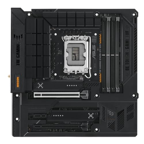 Image of TUF Gaming B760M-BTF WiFi Intel B760 (LGA 1700) mATX Motherboard with DDR5, PCIe 5.0, 3X PCIe 4.0 M.2 Slots, 12+1 DrMOS, Wi-Fi 6, 2.5Gb LAN, DP, HDMI, USB 3.2 Gen 2x2 Type-C, Hidden Connector Design
