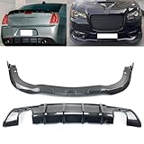 skkyoro Full Body Kits for Chrysler 300 C S SRT 2015-2023 V3 Style Front Bumper Lip Splitter & Rear Diffuser Lip (Carbon Fiber Print)
