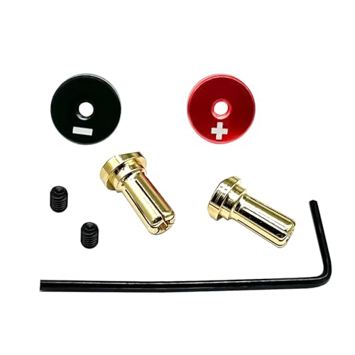 2PCS Bullet Plug Connectors with Brass Heatsink Grips - 4mm/5mm Aluminum RC Battery Bullet Plug for...