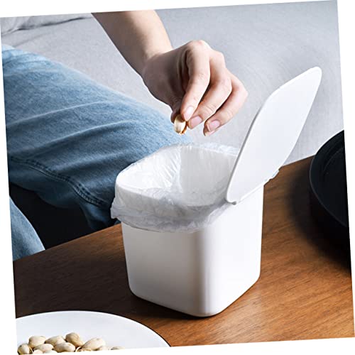 Image of 2 Pcs Desktop Trash Can Debris Storage Case with Lid Desktop Storage Case Mini Trash Can Lovely Small Container Debris Bin with Lid Lovely Trash Bin
