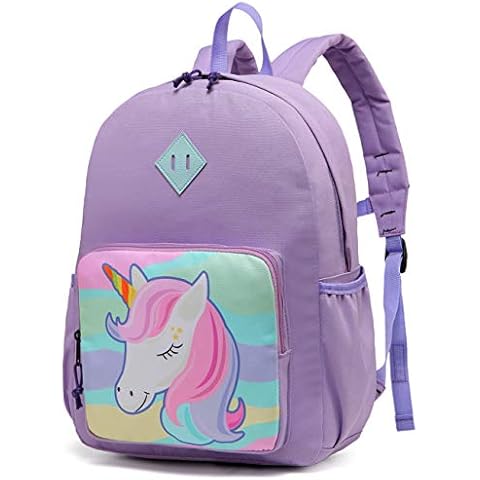 Chase Chic Mochila Escolar Niña Unicorn, Púrpura Bolsa de Bocadillos Cover