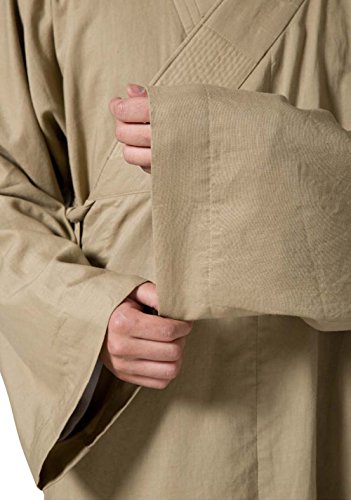 ZanYing Buddhist Monk Robe Meditation Religion Gown Linen Flax4