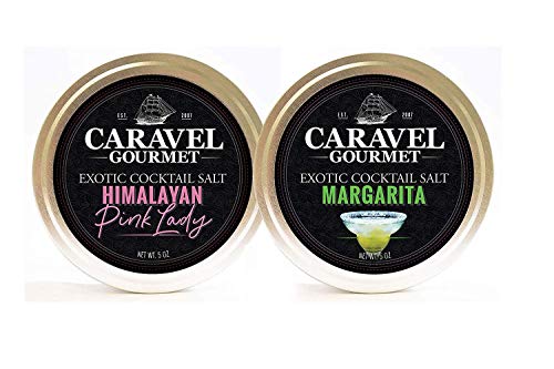 Exotic Cocktail Salt 2-pack - Margarita & Himalayan Pink Lady - All-Natural Glass