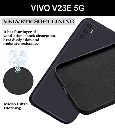 Image of A rtistque Back Cover Case for Vivo V23e 5G / Vivo Y75 4G with Camera Protection | Shockproof TPU | Stylish Protective Design | Slim Fit | Ultra Matte | Vivo V23e 5G / Vivo Y75 4G Back Cover - Black