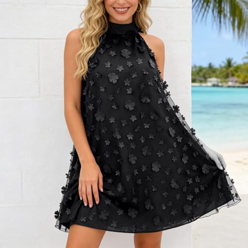 Robe décontractée chic coupe ample et encolure florale modulable - 5