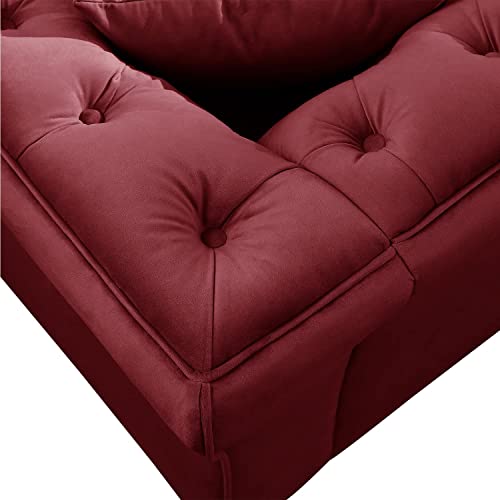 Image of Supernal 3 Seater Sofa Set with Brass Legs Perfect Gives Luxurious Look for Home /Living Room /Office /Guest Room /Hotels /Lounge