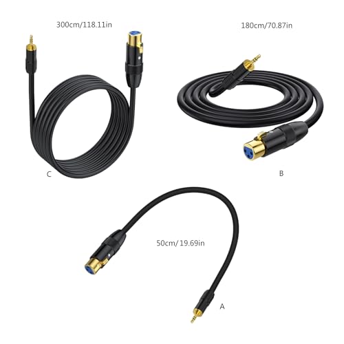 Cable adaptador Jack 3.5mm macho a micrófono 50cm miniatura 5